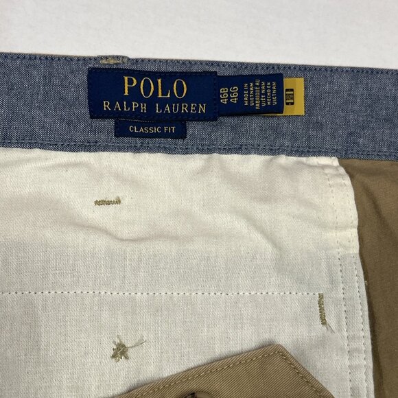 Polo Ralph Lauren Mens Big & Tall 46B Cafe Tan Classic Fit 10" Short 100% Cotton - Picture 9 of 9